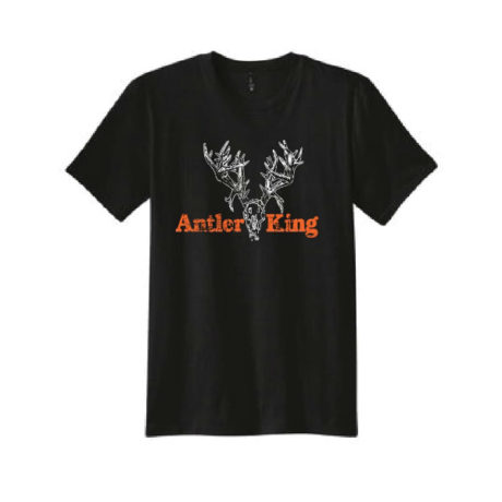 Distressed Black Antler King Logo Shirt.