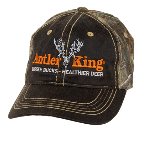 Distressed Leather Look Camo Hat